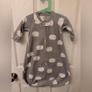 Carter's Gray Sheep Print Long Sleeve Sleep Sack wearable blanket